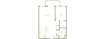 1 Bedroom 1 Bath (F)