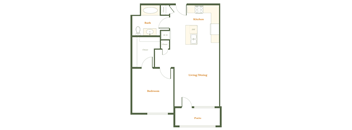 1 Bedroom 1 Bath (J)