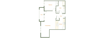 1 Bedroom 1 Bath (K)