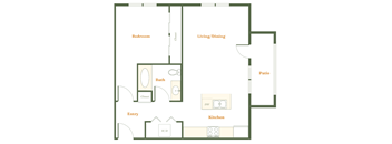 1 Bedroom 1 Bath (M)