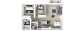 Two Bedroom One Bath