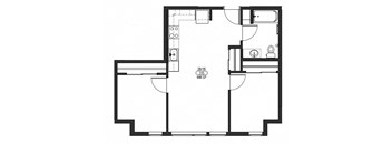 Two Bedroom One Bath A