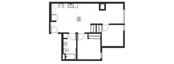 Two Bedroom One Bath C