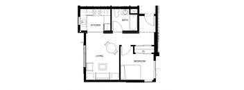 One Bedroom One Bath U-shape