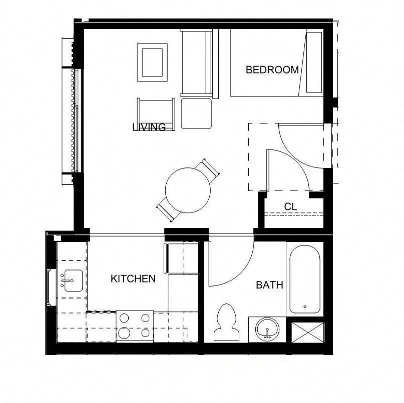 a floor plan of a small house with bedrooms and a bathroom