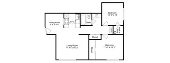 Two Bedroom One Bath