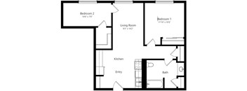 Two Bedroom One Bath ADA