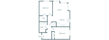 2 Bedroom 1 Bath (D)