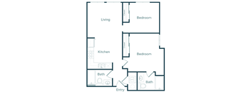 2 Bedroom 2 Bath (B)