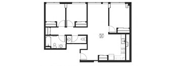 Three Bedroom One Half Bath D