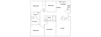 Four Bedroom Two Bath