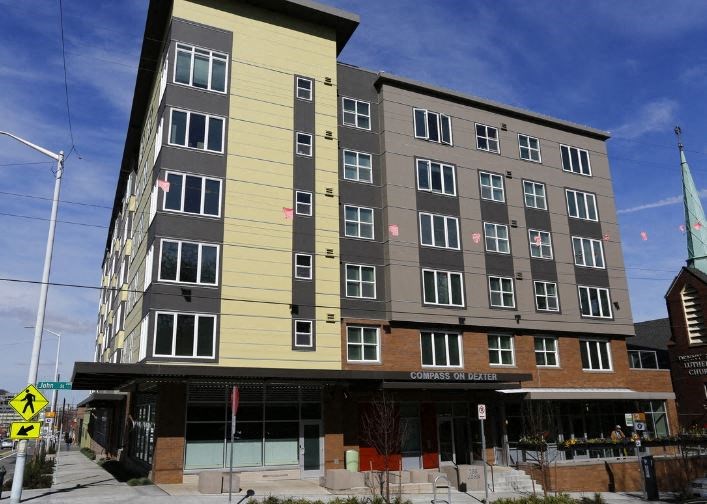 a tall building on the side of a street