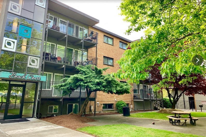 A building with the name Bradley Court on it.