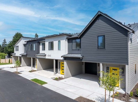 A row of houses numbered 4345 and 4346.