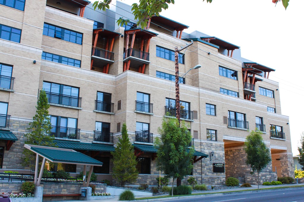 a view of the building from the street