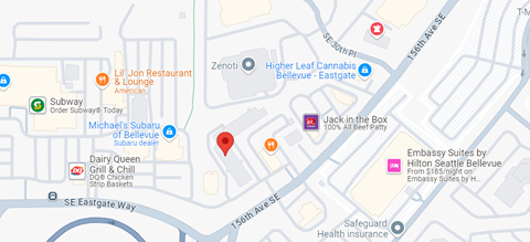 A map shows a red pin marking a location on 15th Ave SE.