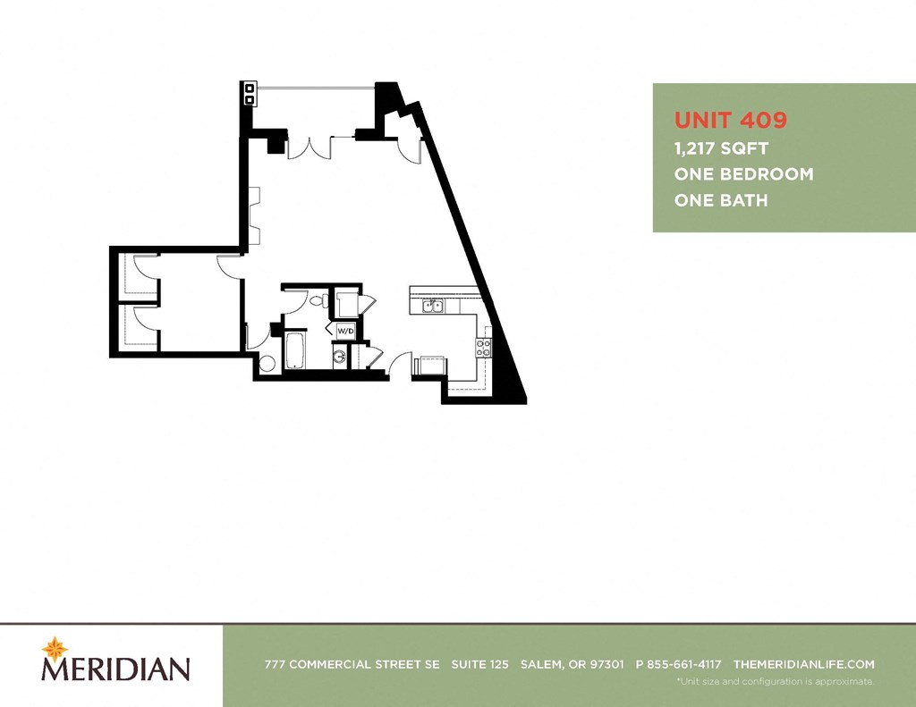a floor plan of one bedroom one bath