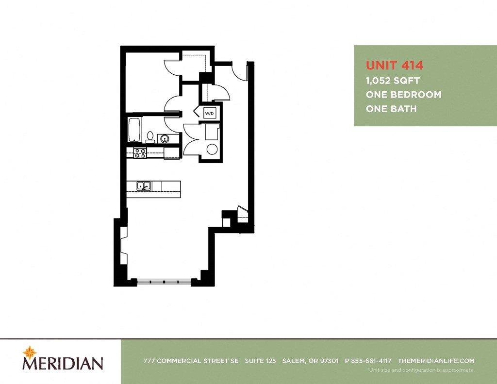 a floor plan of one bedroom one bath