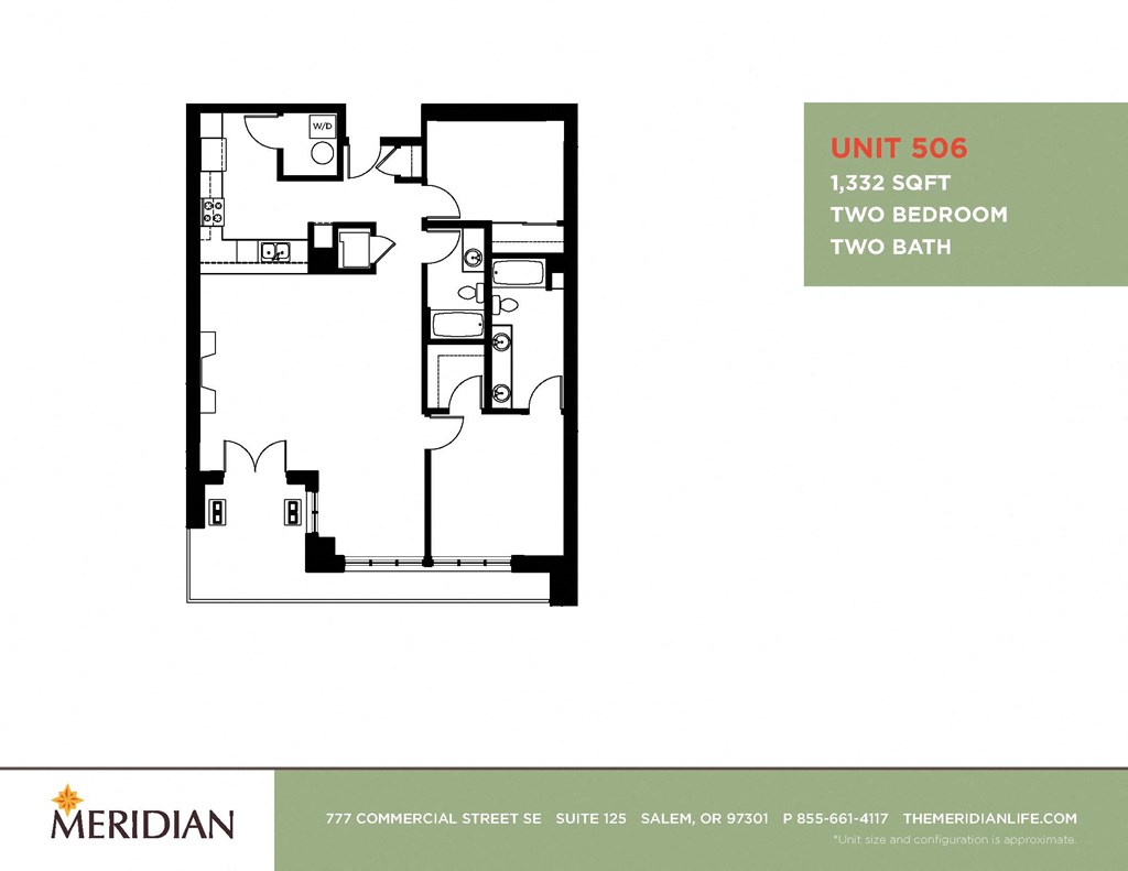 a floor plan of two bedrooms and a bathroom