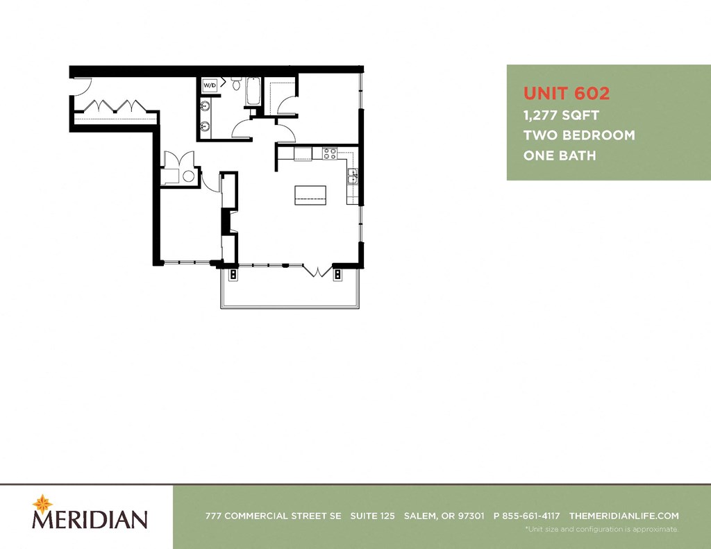a floor plan of two bedroom one bath