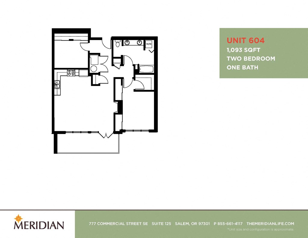 a floor plan of two bedroom one bath