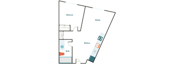 1 Bedroom 1 Bath (1.7)
