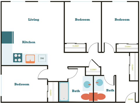 2201 S Grand St Studio-3 Beds Apartment for Rent - Photo Gallery 43