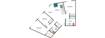 3 Bedroom 1.5 Bath (3.3)