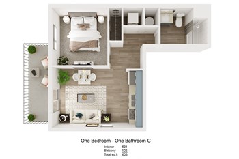 Marquam Heights Apartments, One Bedroom One Bathroom, Urban One Bedroom, OHSU, Brand New, - Photo Gallery 80