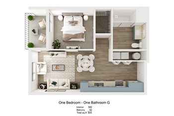 Marquam Heights Apartments, One Bedroom One Bathroom, Urban One Bedroom, OHSU, Brand New, - Photo Gallery 85