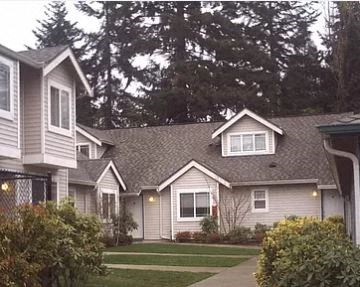 a row of houses on a street with trees