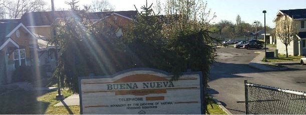 a sign on the side of a street