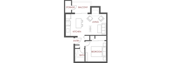 1 Bedroom, 1 Bath