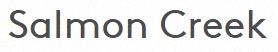 The image displays the text "Salmon Creek" in a serif font.