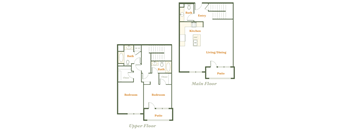 2 Bedroom 2.5 Bath Townhome (E)