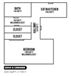 6904 S Cregier Studio Floorplan 6904 S Cregier Studio Floorplan