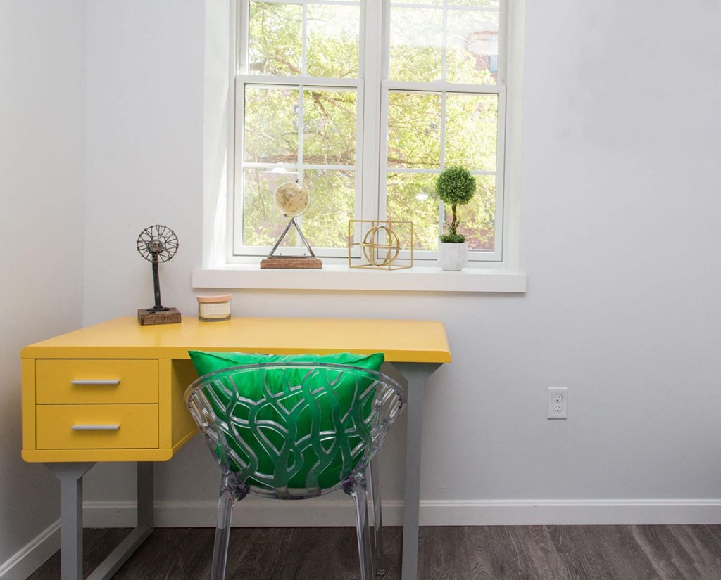 Table and chair at the window