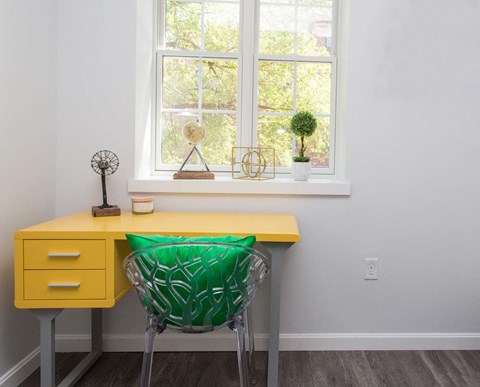 Table and chair at the window