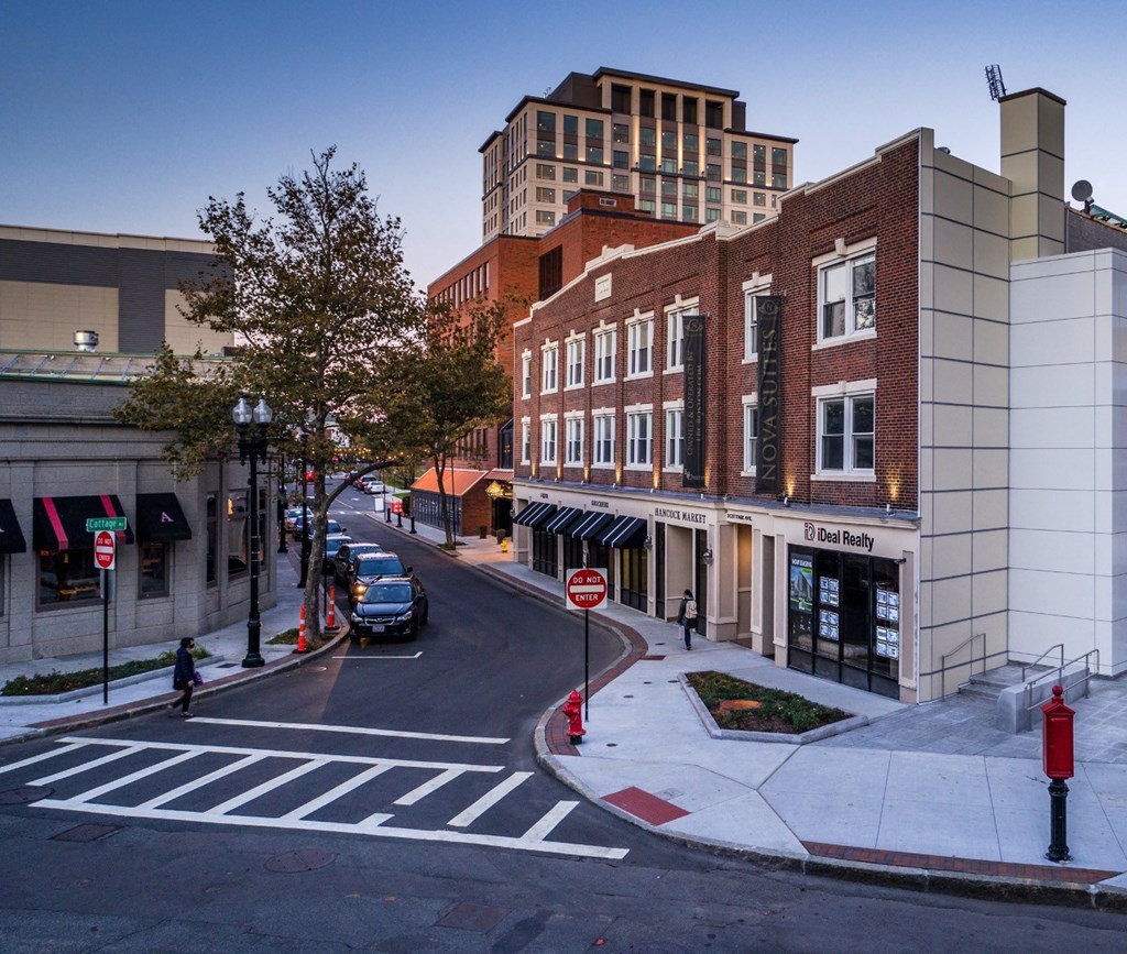 Nova Suites Building in the sunset