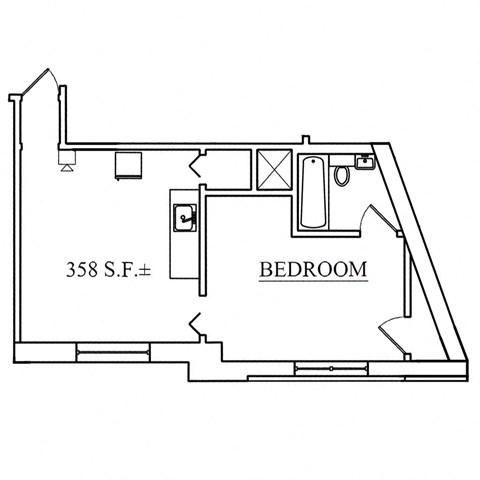 one bedroom floor plan