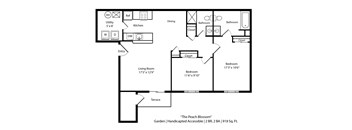 a floor plan of a house with a bedroom and a living room
