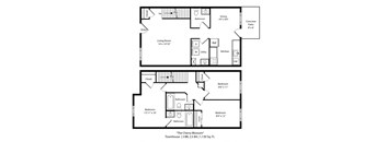 a floor plan of the cherry blossom floor plan