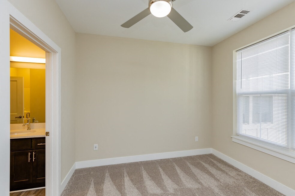 Room with ceiling fan at The Flats at Summit Station, South Park, PA, 15129