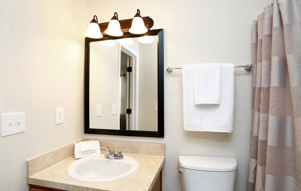 sink and mirror at Bayberry Cove, Bellbrook, Ohio