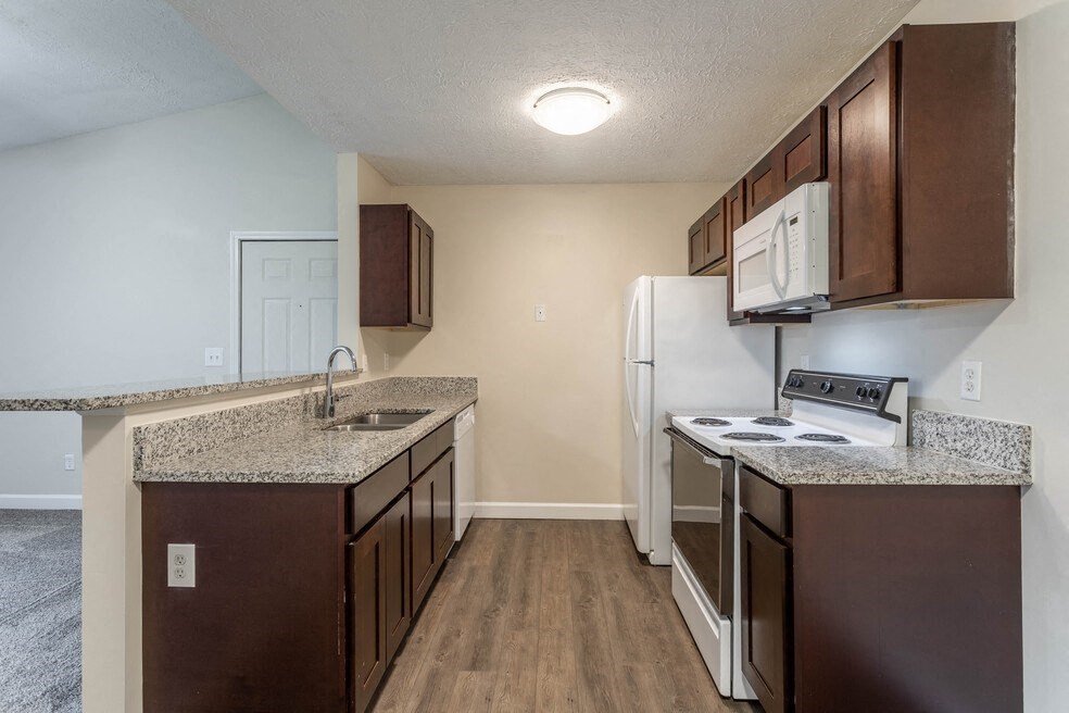 Kitchen cabinets at Bayside Apartment Homes, Hilliard
