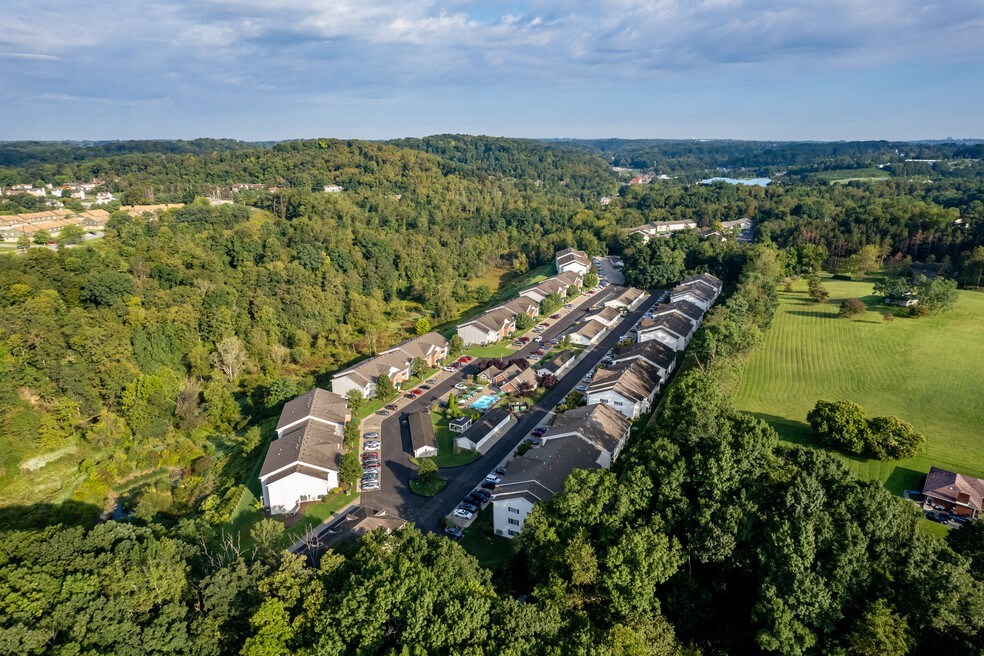 a birds eye view of the resort and its buildings from the sky