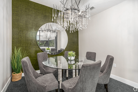 Shared conference room space is available at Tiffany Flats apartments.