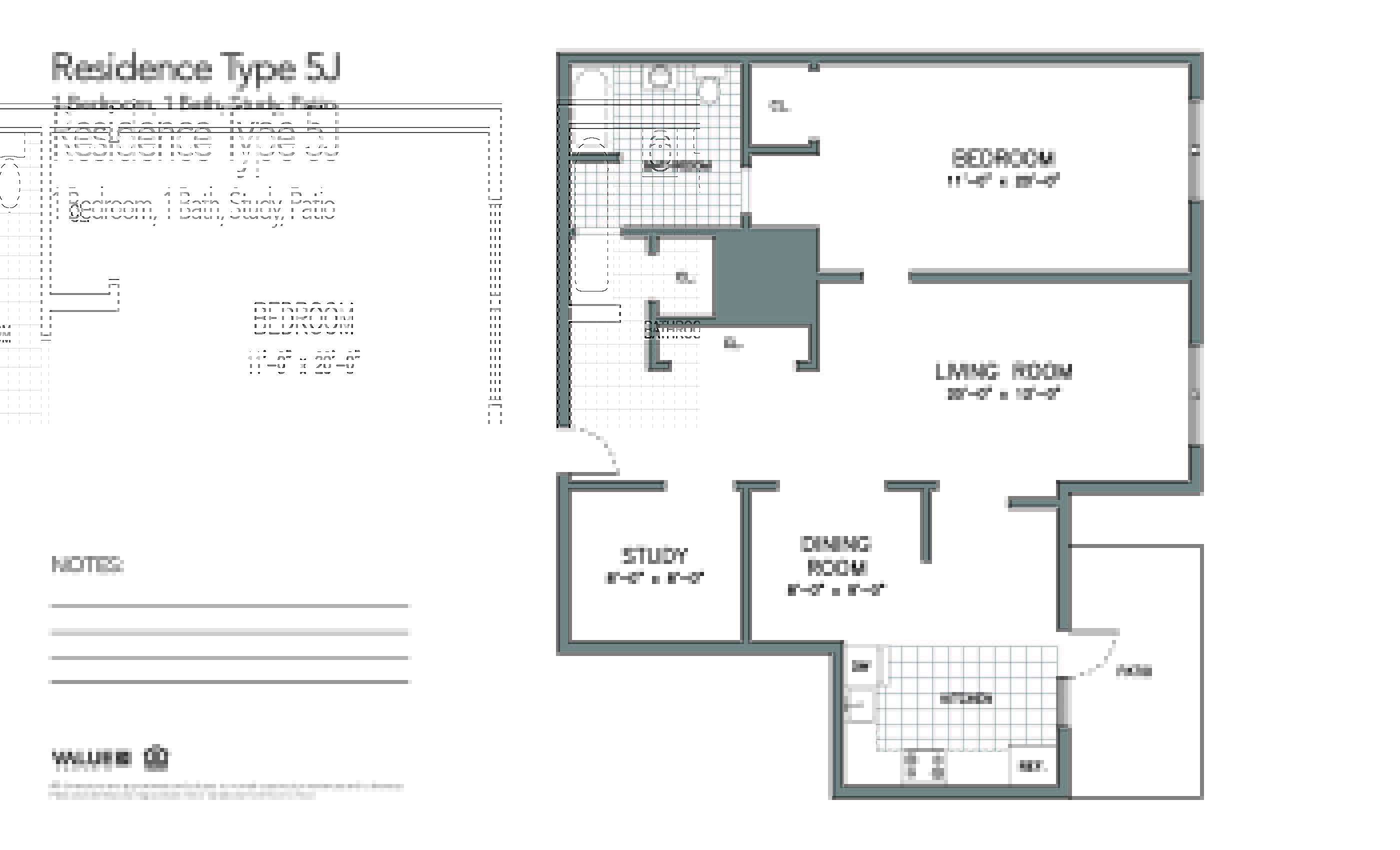 the floor plan of the residence type si