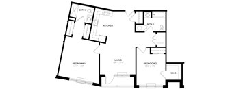 Residence 101 Floor Plan at Station Village at Denville, Denville, NJ 07834