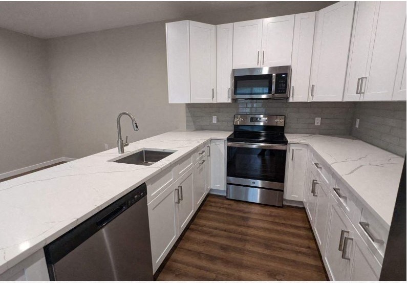 Kitchen side view at The Point at Gateways, Yonkers  